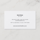 Goldschere Logo-Haarstylle Schwarze Monogramm Visitenkarte (Rückseite)