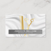 Goldschere | Metall gebürstet | Seidendrapery Terminkarte (Vorderseite)