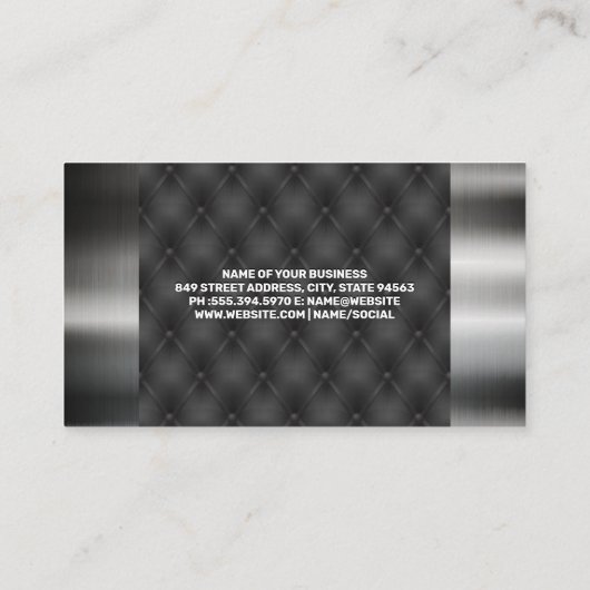 Goldschere | Metallische Trimm Visitenkarte (Rückseite)