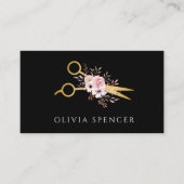 Goldschere Rose Haarstiel Visitenkarte (Vorderseite)