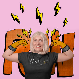 Goldschere Roush Pink Haar Dresser Friseurin T-Shirt