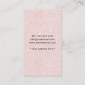 Goldschere und Blume Rosa Visitenkarte (Rückseite)
