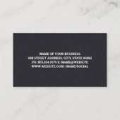 Goldschere und Kamm | Kohlenstofffaser Visitenkarte (Rückseite)