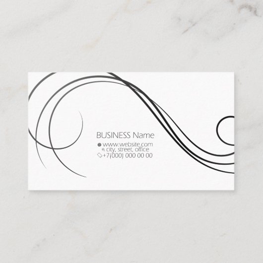 Goldschere und Visitenkarte (Rückseite)