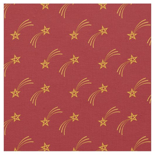 Goldschießstar in Rot Stoff (Nahaufnahme)