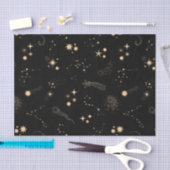 Goldschießsterne comicieren Himmel Nacht Seidenpapier (Handwerk)