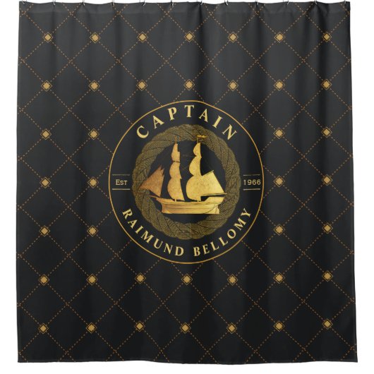 Goldschiff Duschvorhang (Vorderseite)