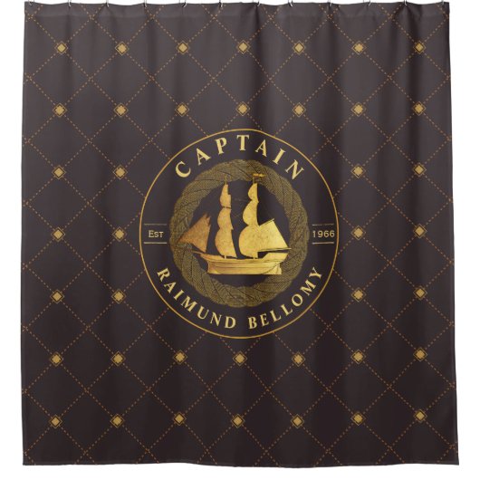 Goldschiff Duschvorhang (Vorderseite)