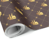 Goldschiff Geschenkpapier (Rolleneckpunkt)