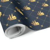 Goldschiff Geschenkpapier (Rolleneckpunkt)