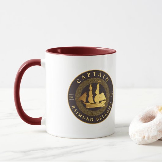 Goldschiff Tasse (Mit Donut)