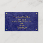 Goldschild, blaues Lederlook, Wealth Advisor Visitenkarte (Rückseite)