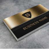 Goldschild-Monogramm des Security Bodyguard Visitenkarte