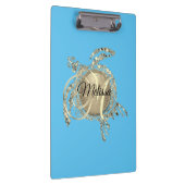 Goldschildkröte-Monogramm Klemmbrett (Rechts)