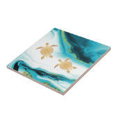 Goldschildkröten, Aquamarin Fliese (Seite)