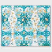 Goldschildkröten | Mele Kalikimaka Weihnachten Geschenkpapier (Flach)