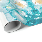 Goldschildkröten | Mele Kalikimaka Weihnachten Geschenkpapier (Rolleneckpunkt)