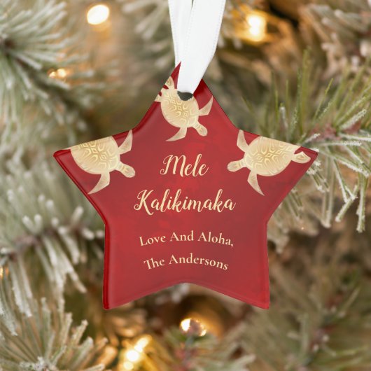 Goldschildkröten | Mele Kalikimaka | Weihnachten Ornament (Baum)