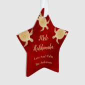 Goldschildkröten | Mele Kalikimaka | Weihnachten Ornament (Vorderseite)
