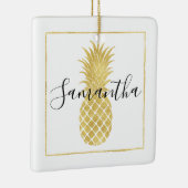 Goldschillernde Ananas Keramikornament (Rechts)