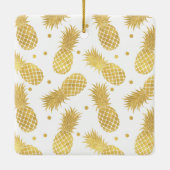 Goldschillernde Ananas Keramikornament (Rückseite)