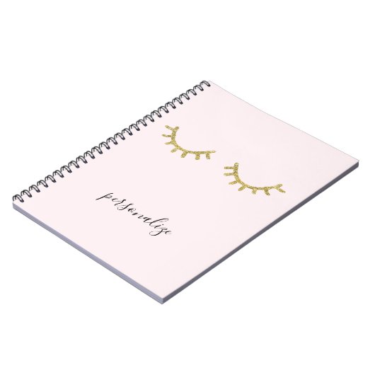 Goldschillernde Wimpern Notizblock (Linke Seite)