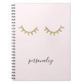 Goldschillernde Wimpern Notizblock (Vorderseite)