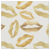 Goldschillernder Lippenkuß Stoff (Nahaufnahme)