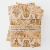 Goldschimmer Art Déco Geschenkpapier Set (Beispiel)