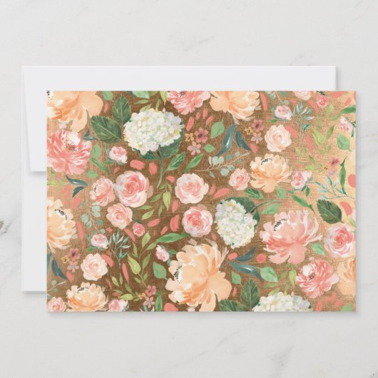 Goldschimmer-Junggeselinnen-Abschied Einladung (Rückseite)