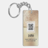 Goldschimmer-Metallfolie | Logo room number Schlüsselanhänger (Vorderseite links)