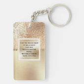 Goldschimmer-Metallfolie | Logo room number Schlüsselanhänger (Rückseite)