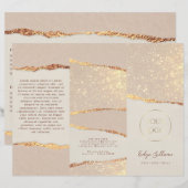 Goldschimmer-Papierbroschüre (Vorne/Hinten)