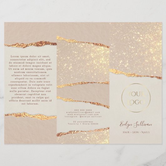 Goldschimmer-Papierbroschüre (Vorderseite)