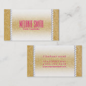 Goldschimmer | Perlen Visitenkarte (Vorne/Hinten)