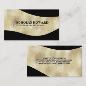 Goldschimmer und Schwarz Visitenkarte (Vorne/Hinten)