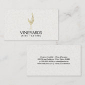 Goldschimmer Weinglas Visitenkarte (Vorne/Hinten)