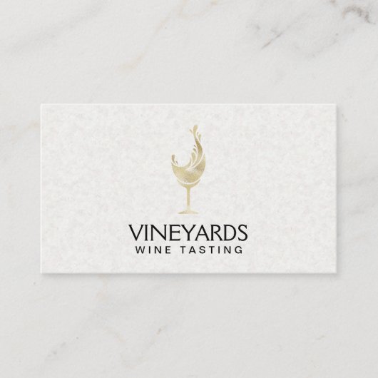Goldschimmer Weinglas Visitenkarte (Vorderseite)