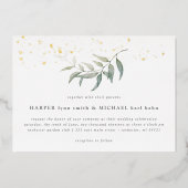 Goldschimmern mit Wasserfarbenleder Folieneinladung (Vorderseite)