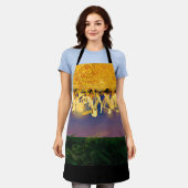 Goldschimmernde Notizen Schürze (Getragen)