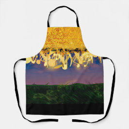 Goldschimmernde Notizen Schürze