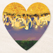 Goldschimmernde Notizen Untersetzer (Vorderseite)