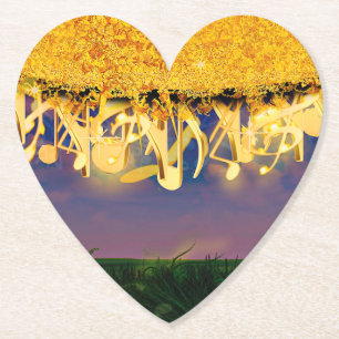 Goldschimmernde Notizen Untersetzer