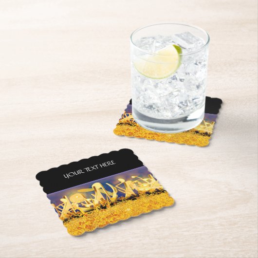 Goldschimmernde Notizen Untersetzer (Vor Ort)