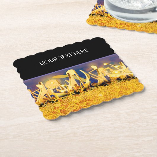 Goldschimmernde Notizen Untersetzer (angewinkelt)