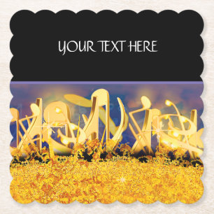 Goldschimmernde Notizen Untersetzer