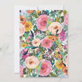 Goldschirm April Dusche bringen Mai Blume Einladung (Rückseite)