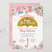 Goldschirmduschen im April bringen Blume im Mai Einladung (Vorne/Hinten)