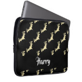 Goldschläger auf schwarz laptopschutzhülle (Vorne Rechts)