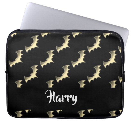 Goldschläger auf schwarz laptopschutzhülle (Vorderseite)